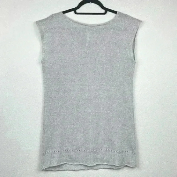 SOUCHI Handmade Cashmere Linen Sleeveless Sweater - Picture 1 of 15